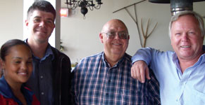 Lynn Hanevil and Niel Rossouw of Byers Security network with Duncan Cloete of DCSS and John Hitchcock of Thorburn